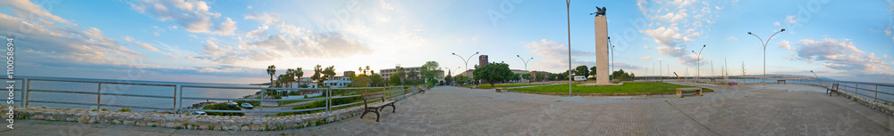 360 degrees panorama of Fertilia square