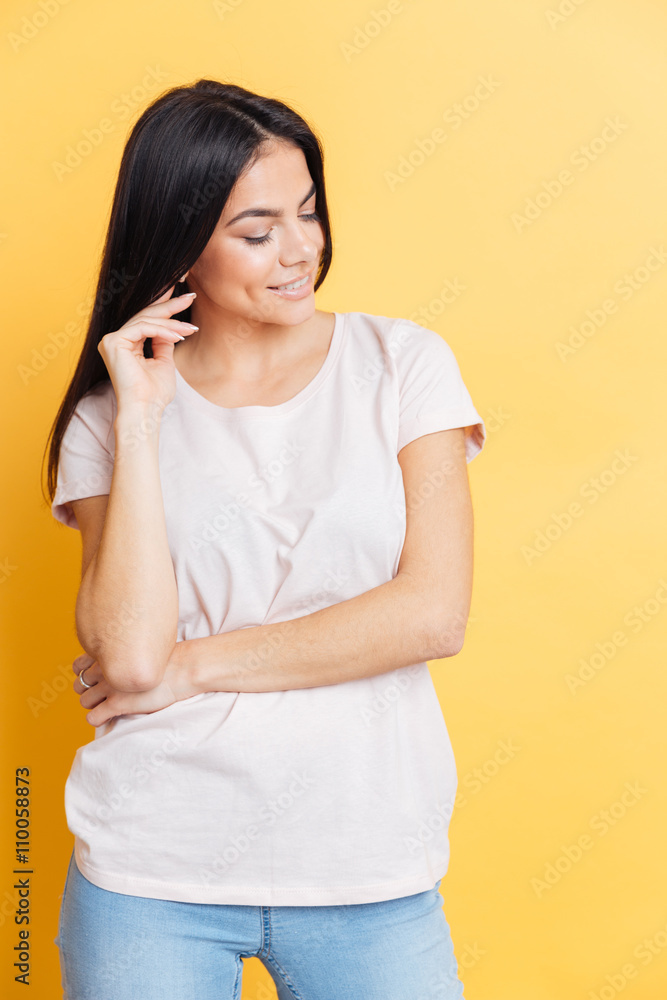 Portrait of a happy charming woman Portrait of a happy charming woman