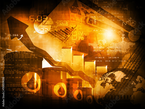 Increasing oil price , high price of oil, growing arrow graph
