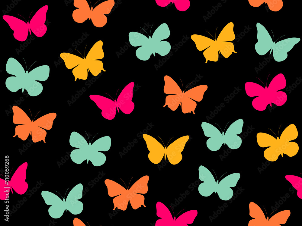 Butterfly seamless pattern. Seamless pattern of butterflies. Multicolored butterflies. Vector illustration. Butterfly seamless pattern. Seamless pattern of butterflies. Multicolored butterflies. Vector illustration.