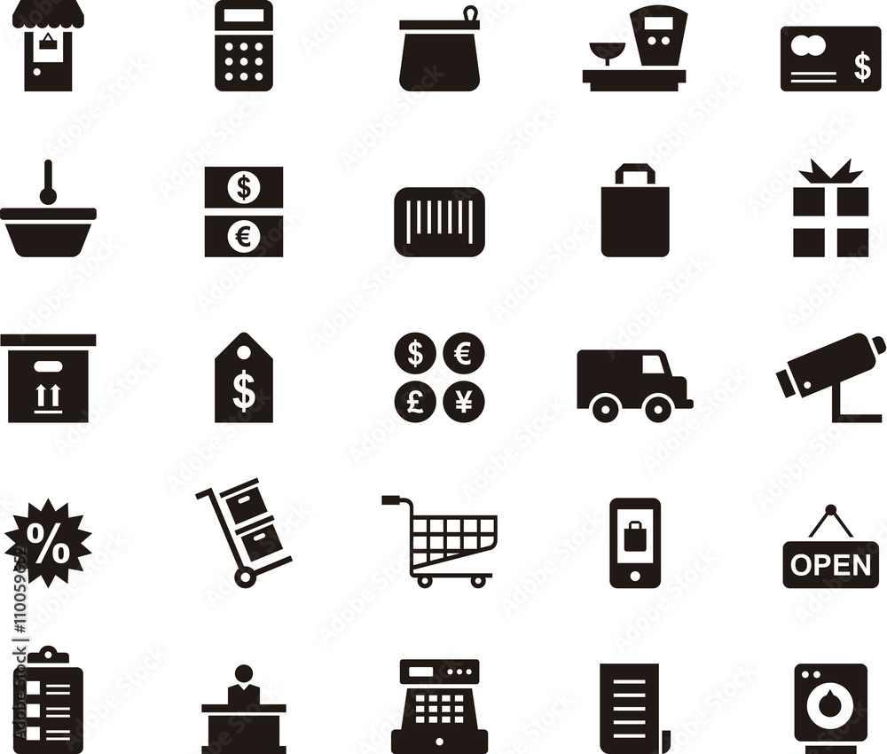 SHOPPING glyph icons SHOPPING glyph icons