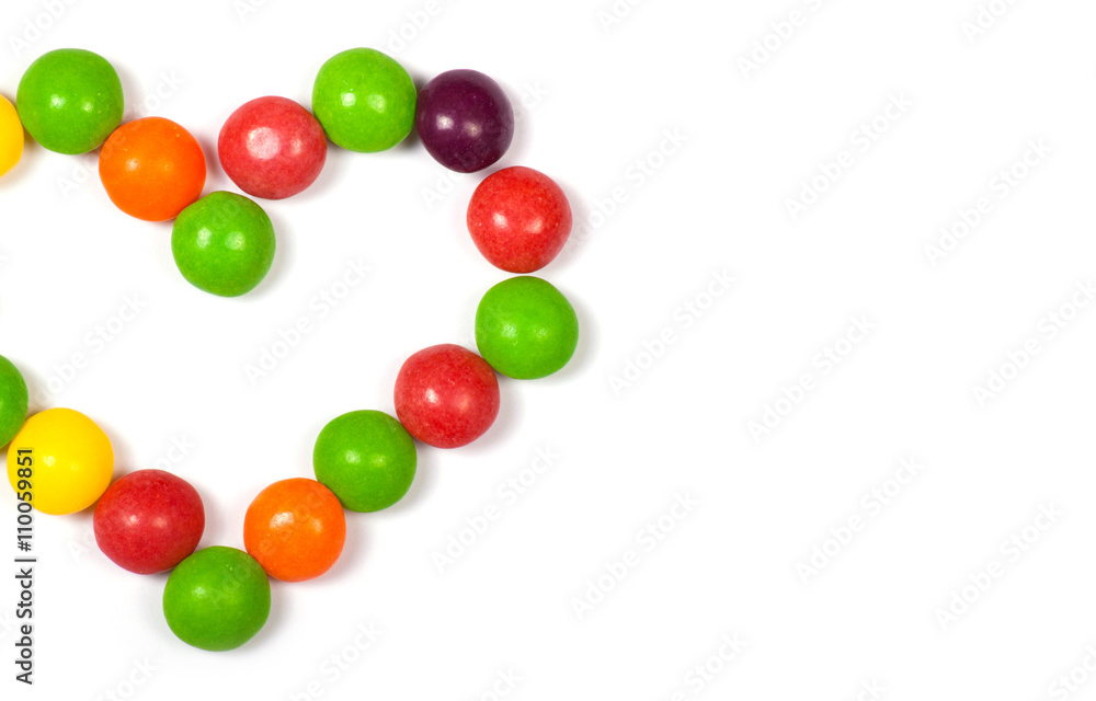 Multicolored candy on a white background. Multicolored candy on a white background.