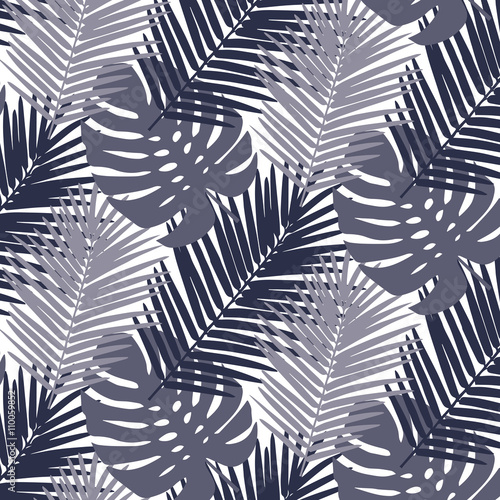 Tropical Leaves Seamless Pattern