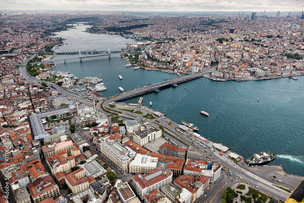 Aerial view of Istanbul. Old city.