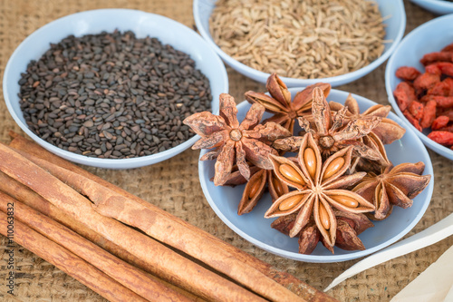 Ingredients for Chinese herbal medicine