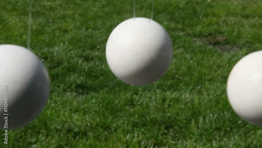 metal balls on a rope created a pendulum effect. HD video in 1080 p. metal balls on a rope created a pendulum effect. HD video in 1080 p.
