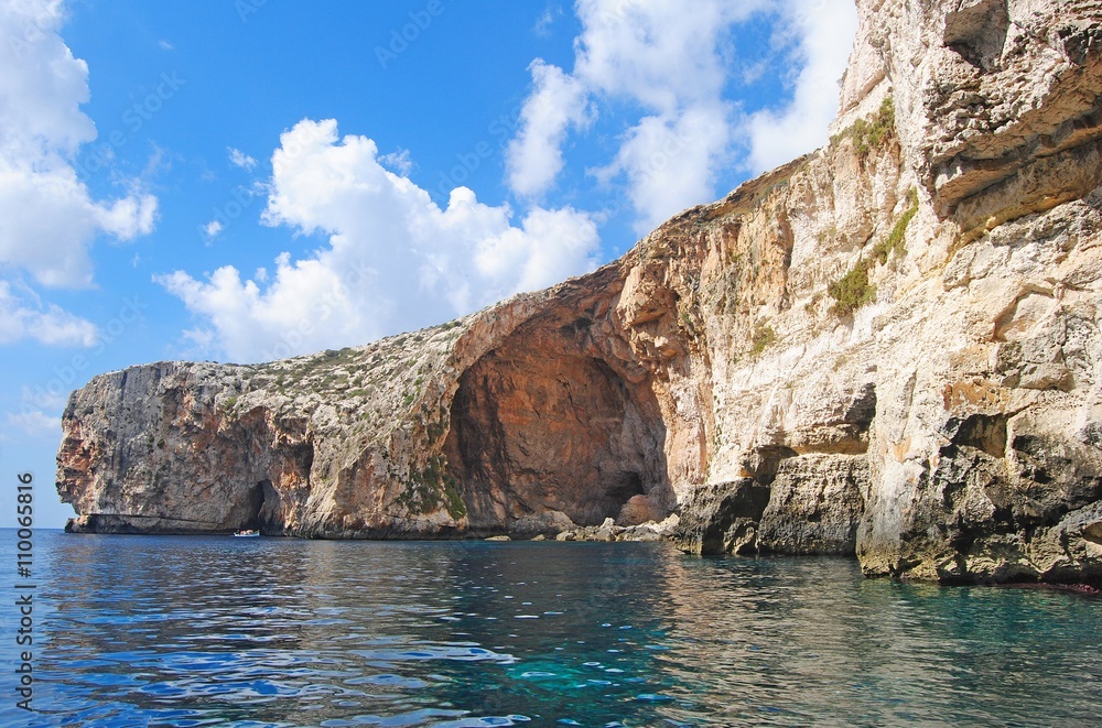 Sea cliffs along Wied iz-Zurrieq coast in Malta. Sea cliffs along Wied iz-Zurrieq coast in Malta.