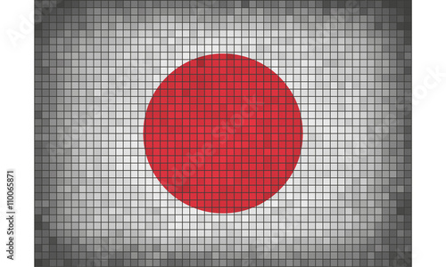 Mosaic flag of Japan