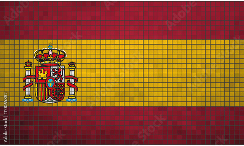 Mosaic flag of Spain