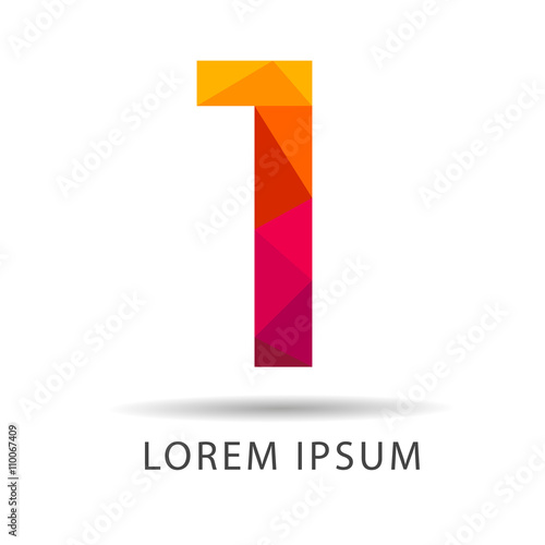 Number one as design logo design geometric icons