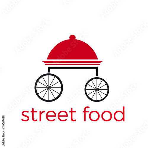 Vector abstract street food concept