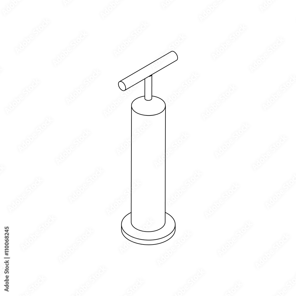 Hand pump icon, isometric 3d style Hand pump icon, isometric 3d style