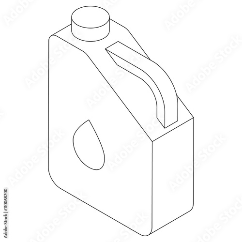 Jerry can icon, isometric 3d style