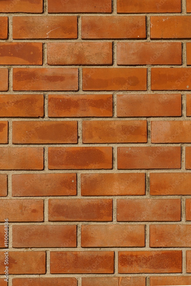 Obraz premium Red brick wall vertical texture pattern
