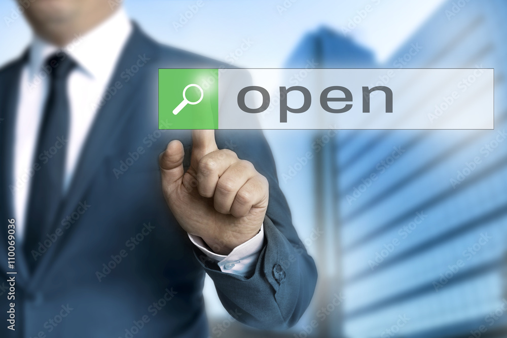 open browser is operated by businessman background open browser is operated by businessman background