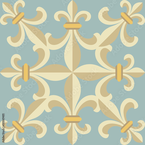 Vintage retro ceramic tile