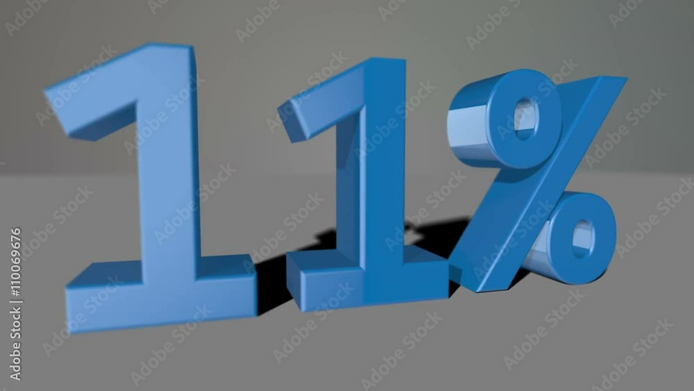 Blue growing 3D numbers, counting up to 44% including luma matte Blue growing 3D numbers, counting up to 44% including luma matte