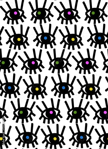 Art pattern with eyes