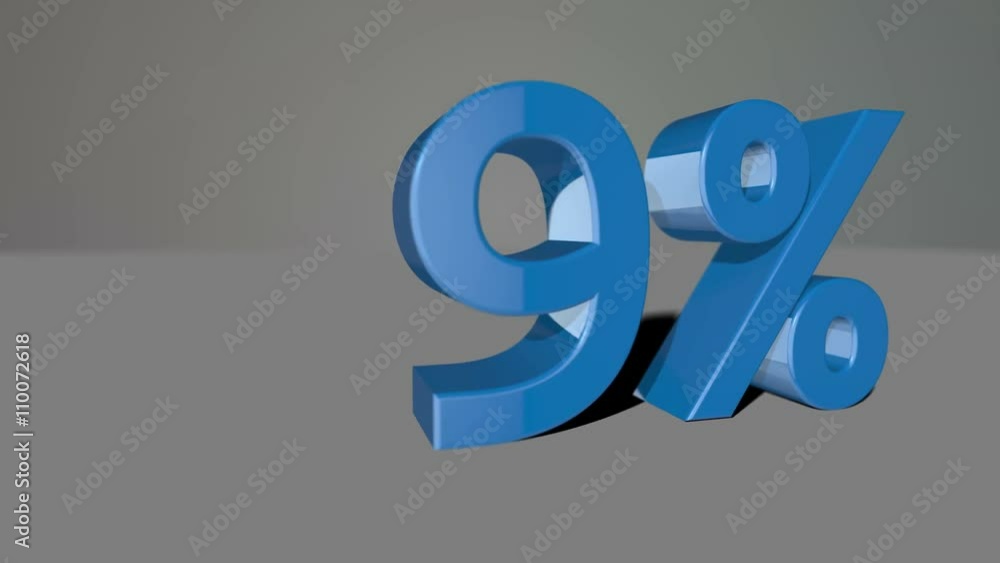Blue growing 3D numbers, counting up to 36% including luma matte Blue growing 3D numbers, counting up to 36% including luma matte