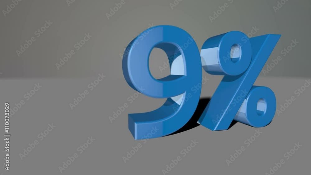 Blue growing 3D numbers, counting up to 35% including luma matte Blue growing 3D numbers, counting up to 35% including luma matte