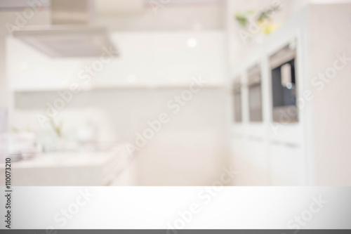 Blur Kitchen Room Interior of Background, product display templ