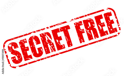 SECRET FREE red stamp text