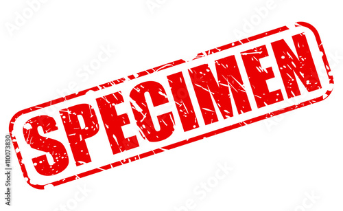 SPECIMEN red stamp text
