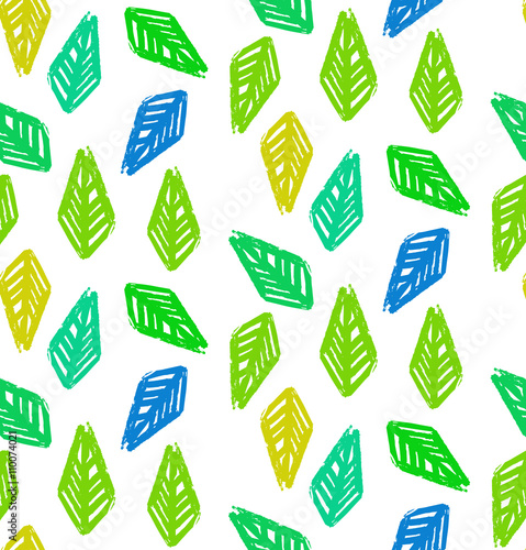 Vector seamless pattern with careless eco lements. Abstract background made using of brush smears. Monochrome hand drawn texture