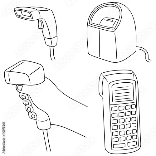vector set of barcode reader