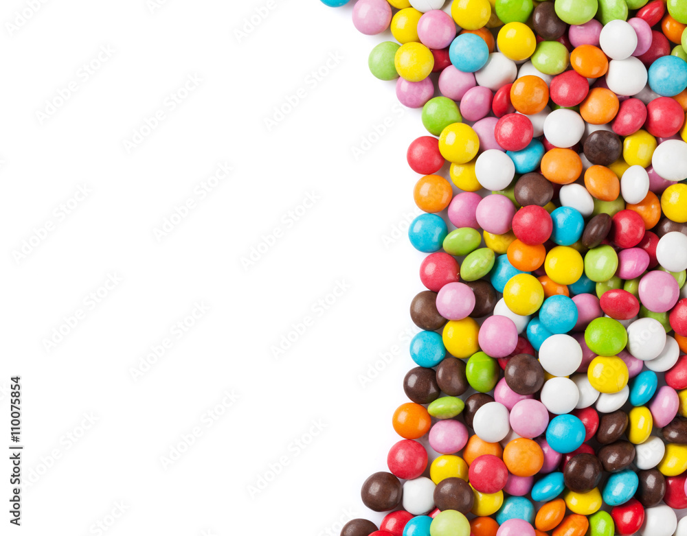 Obraz premium Colorful candies frame