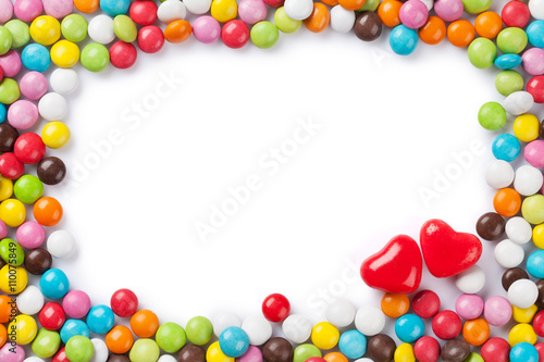 Colorful candies frame