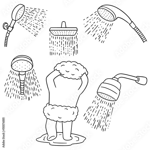 vector set of shower