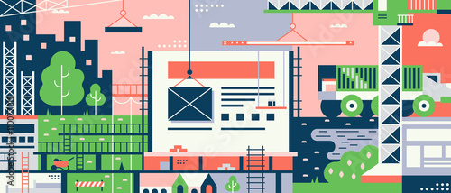 Web building constraction site