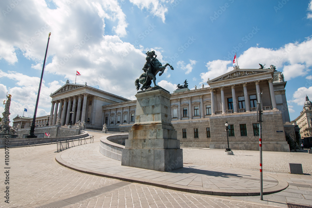 Naklejka premium Österreichisches Parlament, Wien