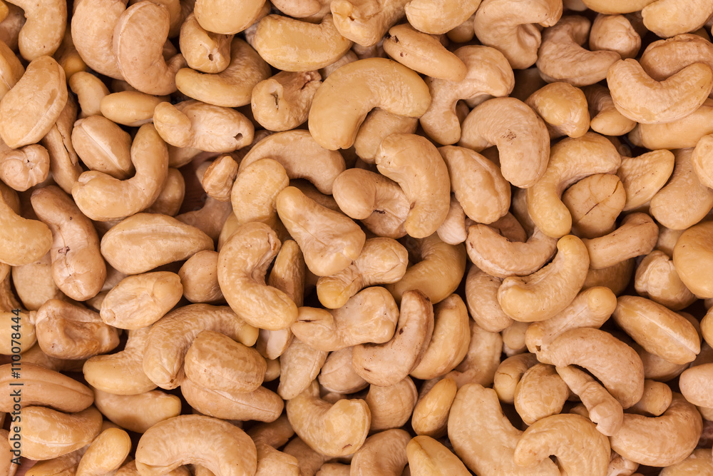 Roasted cashew in closeup mode Roasted cashew in closeup mode