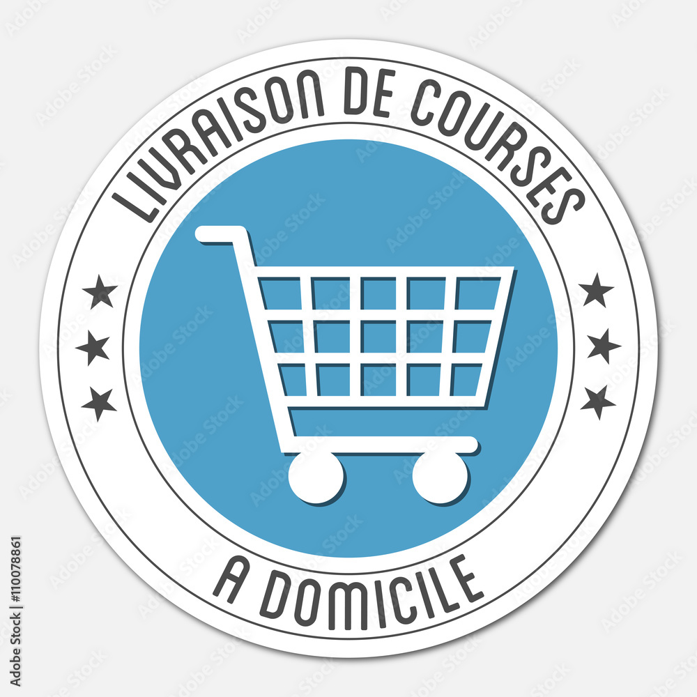 Logo livraison de courses à domicile. Logo livraison de courses à domicile.