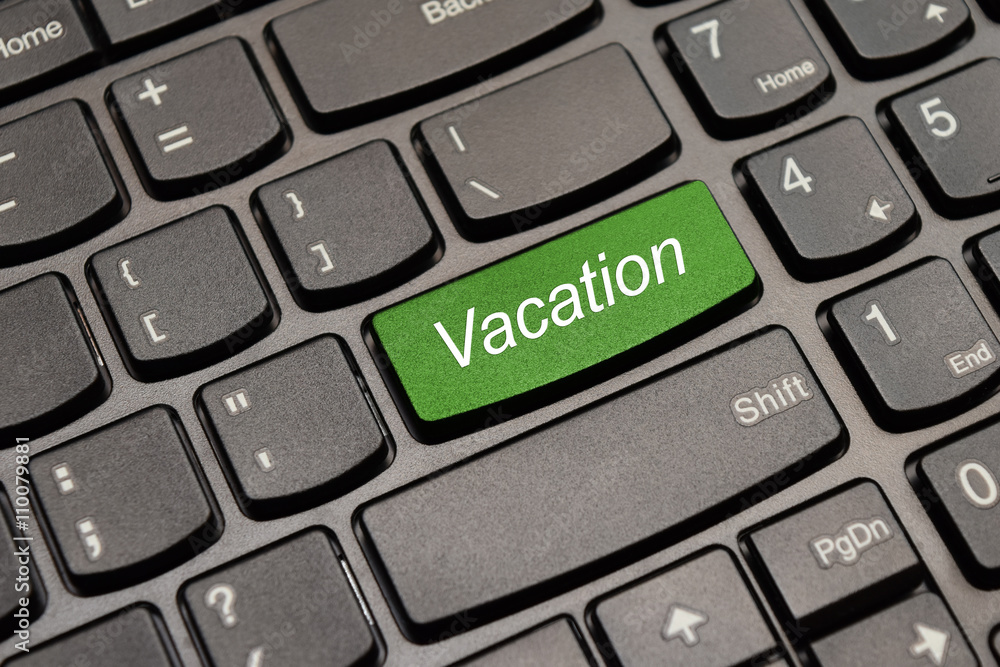 Geen vacation keyboard button illustration Geen vacation keyboard button illustration
