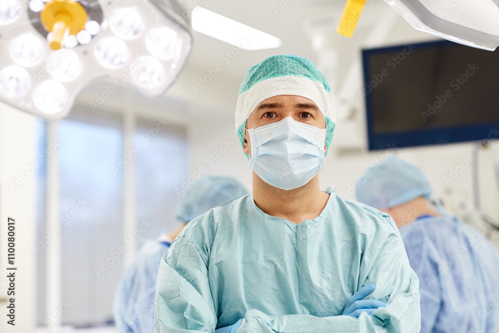 surgeon in operating room at hospital surgeon in operating room at hospital