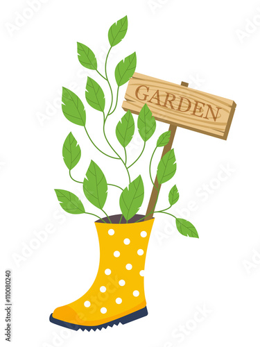 Garden flower bed. 