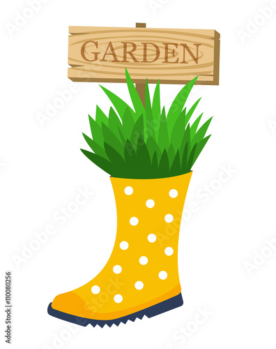 Garden flower bed. 