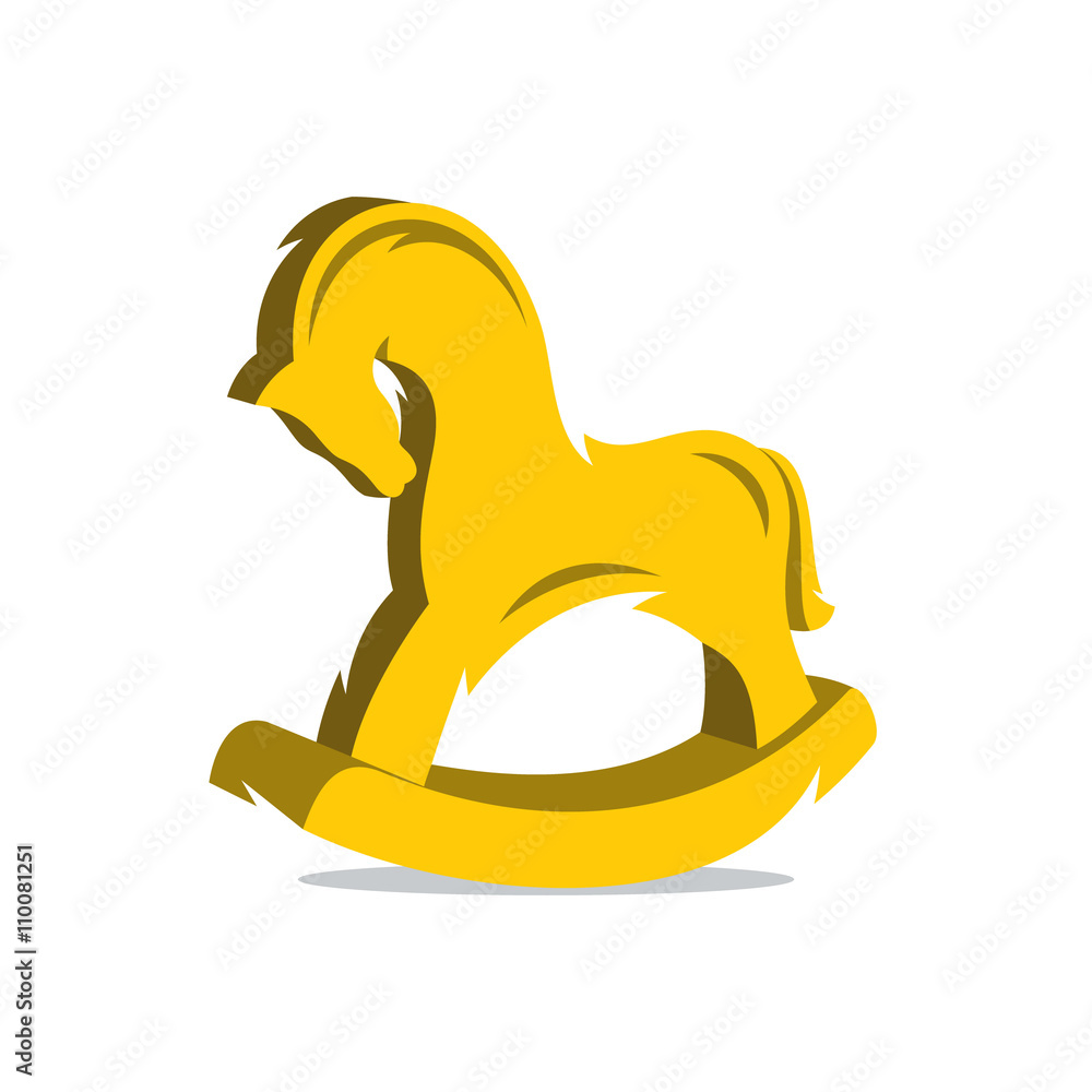 Vector Wooden Horse Cartoon Illustration. Vector Wooden Horse Cartoon Illustration.