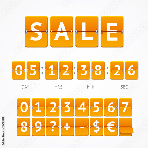 Counter Seasonal Sale Concept. Vector