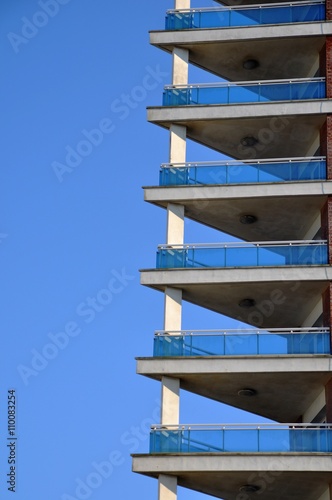 balconies on skyscraper