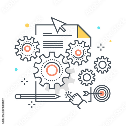 Content management concept illustration, icon