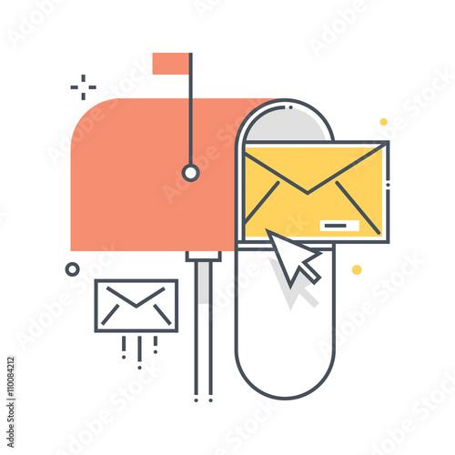 Mail box concept illustration