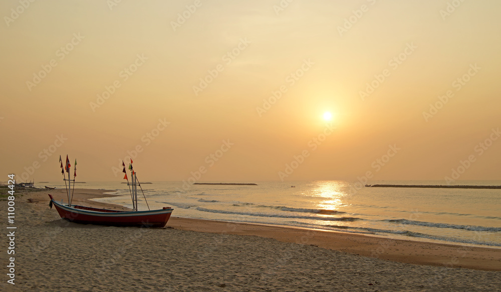 fishing boat on the beach fishing boat on the beach