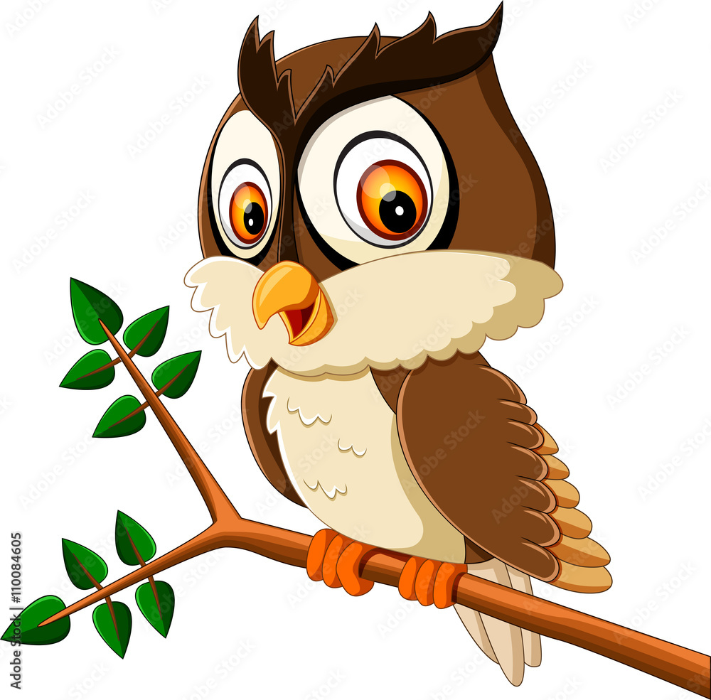 Obraz premium illustration of cute owl cartoon