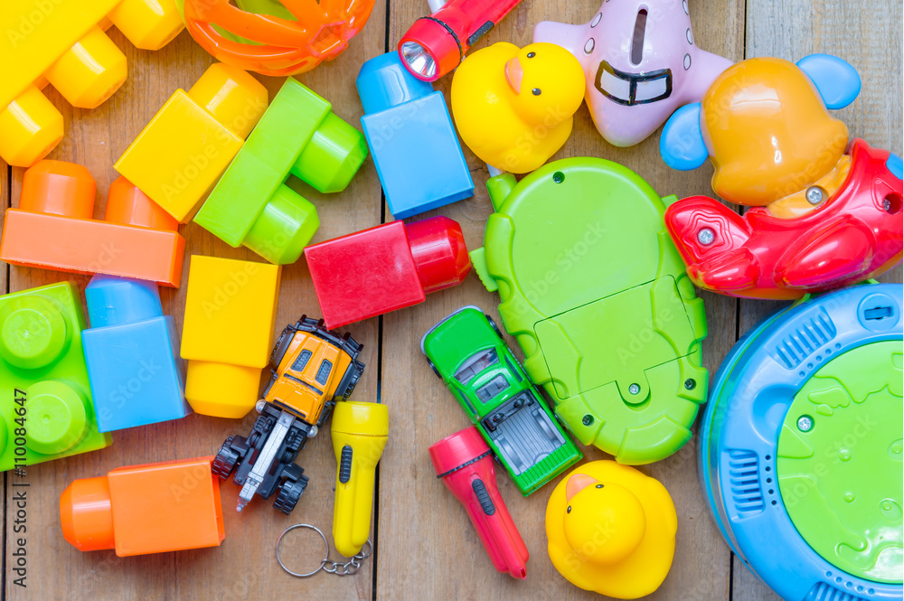 Top view of baby toy Top view of baby toy