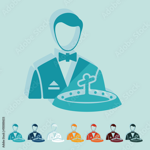 Flat design: dealer casino