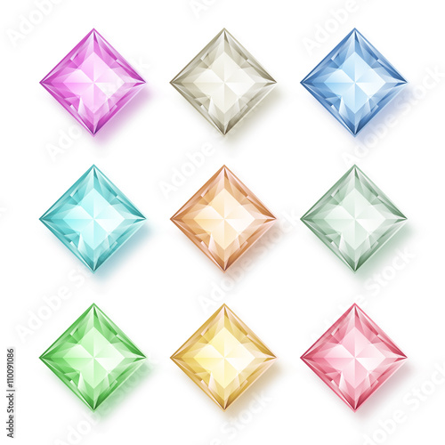 Diamond set on white